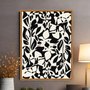 Quadro Em Tela Canvas Padrão Abstrato Estilo Japandi