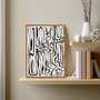 Quadro Em Tela Canvas Padrão Abstrato Minimalista Estilo Japandi