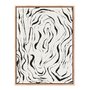 Quadro Em Tela Canvas Padrão De Curvas Abstrato Estilo Japandi