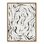 Quadro Em Tela Canvas Padrão De Curvas Abstrato Estilo Japandi
