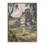 Quadro Em Tela Canvas Paisagem Casa De Campo Vintage Farmhouse