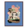 Quadro em Tela Canvas Paisagem Com Casas Abstratas