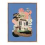 Quadro em Tela Canvas Paisagem Com Casas Abstratas