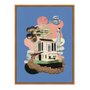 Quadro em Tela Canvas Paisagem Com Casas Abstratas