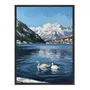 Quadro Em Tela Canvas Pintura Lago Alpino