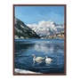 Quadro Em Tela Canvas Pintura Lago Alpino