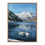 Quadro Em Tela Canvas Pintura Lago Alpino