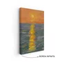 Quadro Em Tela Canvas Pintura Pôr do Sol no Mar Estilo Modern Heritage
