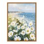 Quadro Em Tela Canvas Praia Com Margaridas Vintage