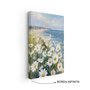 Quadro Em Tela Canvas Praia Com Margaridas Vintage