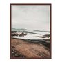 Quadro Em Tela Canvas  Praia Com Rochas na Costa Estilo Japandi
