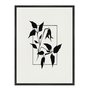 Quadro Em Tela Canvas Ramo Com Flor Minimalista Estilo Japandi