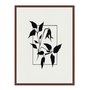 Quadro Em Tela Canvas Ramo Com Flor Minimalista Estilo Japandi