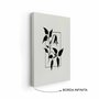 Quadro Em Tela Canvas Ramo Com Flor Minimalista Estilo Japandi