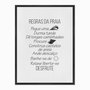 Quadro em Tela Canvas Regras da Praia