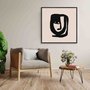 Quadro Em Tela Canvas Rosto Abstrato Estilo Japandi