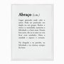 Quadro em Tela Canvas Significado da Palavra Abraço