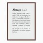 Quadro em Tela Canvas Significado da Palavra Abraço
