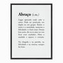 Quadro em Tela Canvas Significado da Palavra Abraço