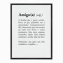 Quadro em Tela Canvas Significado da Palavra Amigo