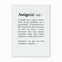 Quadro em Tela Canvas Significado da Palavra Amigo