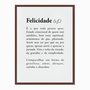 Quadro em Tela Canvas Significado da Palavra Felicidade
