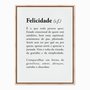 Quadro em Tela Canvas Significado da Palavra Felicidade
