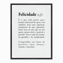 Quadro em Tela Canvas Significado da Palavra Felicidade