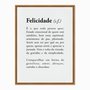 Quadro em Tela Canvas Significado da Palavra Felicidade