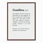 Quadro em Tela Canvas Significado da Palavra Gentileza