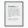 Quadro em Tela Canvas Significado da Palavra Gentileza