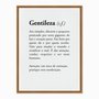 Quadro em Tela Canvas Significado da Palavra Gentileza