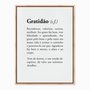 Quadro em Tela Canvas Significado da Palavra Gratidão