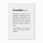 Quadro em Tela Canvas Significado da Palavra Gratidão