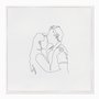 Quadro em Tela Canvas Silhueta Casal Beijo na Testa