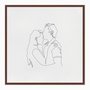 Quadro em Tela Canvas Silhueta Casal Beijo na Testa