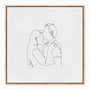 Quadro em Tela Canvas Silhueta Casal Beijo na Testa