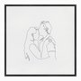 Quadro em Tela Canvas Silhueta Casal Beijo na Testa
