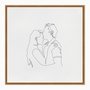 Quadro em Tela Canvas Silhueta Casal Beijo na Testa