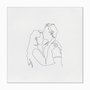 Quadro em Tela Canvas Silhueta Casal Beijo na Testa