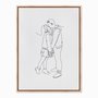 Quadro em Tela Canvas Silhueta Casal Jovem