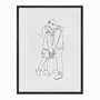 Quadro em Tela Canvas Silhueta Casal Jovem