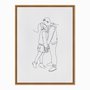Quadro em Tela Canvas Silhueta Casal Jovem