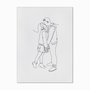 Quadro em Tela Canvas Silhueta Casal Jovem