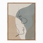 Quadro em Tela Canvas Silhueta Casal Meia Face