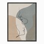Quadro em Tela Canvas Silhueta Casal Meia Face
