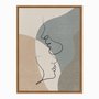 Quadro em Tela Canvas Silhueta Casal Meia Face