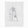 Quadro em Tela Canvas Silhueta Casal se Casando