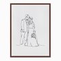 Quadro em Tela Canvas Silhueta Casal se Casando