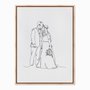 Quadro em Tela Canvas Silhueta Casal se Casando